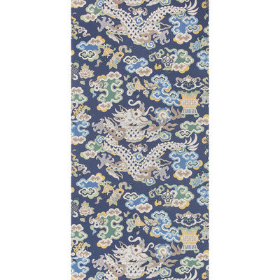 BRUNSCHWIG & FILS P8019113.5.0 MING DRAGON LAPIS Wallpaper - Eade's Wallpaper