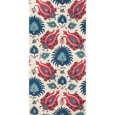 BRUNSCHWIG & FILS P8020102.5019.0 KASHMIRI NAVY/BERRY Wallpaper - Eade's Wallpaper