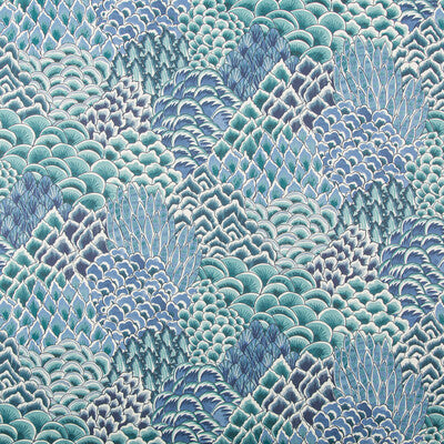 BRUNSCHWIG & FILS P8020104.13.0 KATIBI TURQUOISE Wallpaper - Eade's Wallpaper