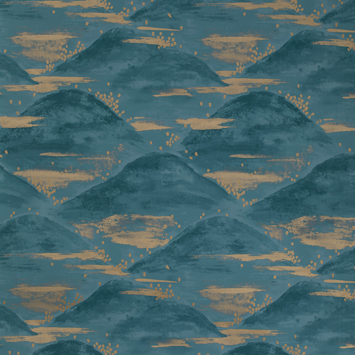 BRUNSCHWIG & FILS P8020105.35.0 LA BRUME TEAL Wallpaper - Eade's Wallpaper