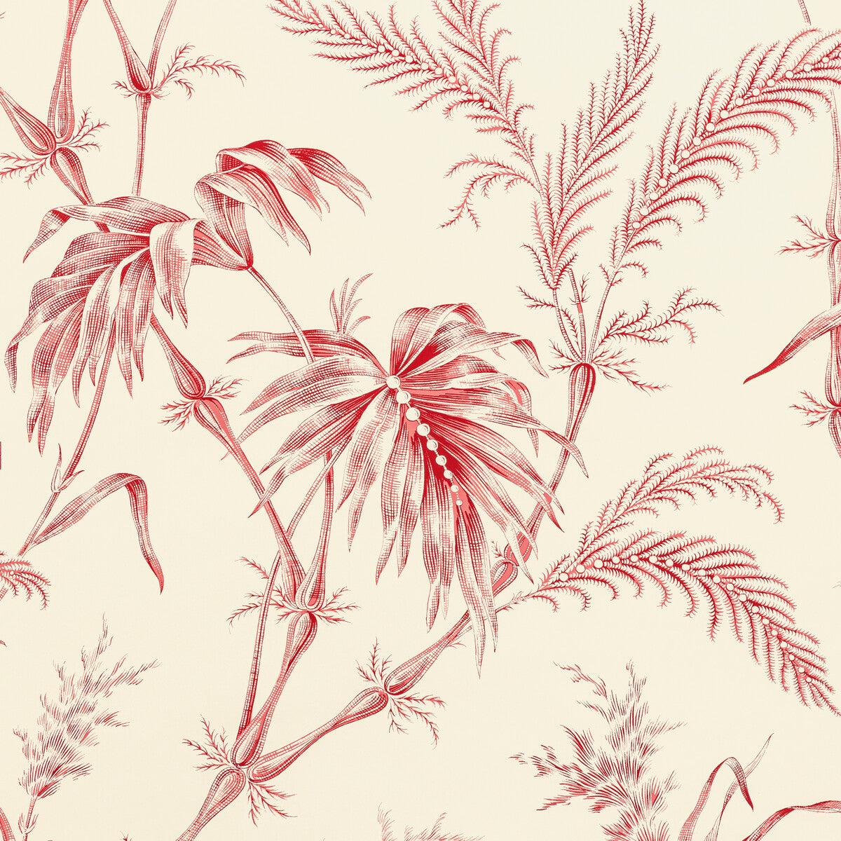 BRUNSCHWIG & FILS P8020113.19.0 LAUZIERE RED Wallpaper - Eade's Wallpaper