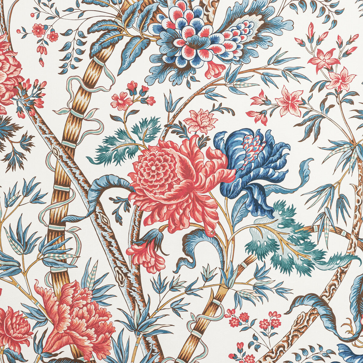 BRUNSCHWIG & FILS P8022100.195.0 LUBERON RED/BLUE Wallpaper - Eade's Wallpaper