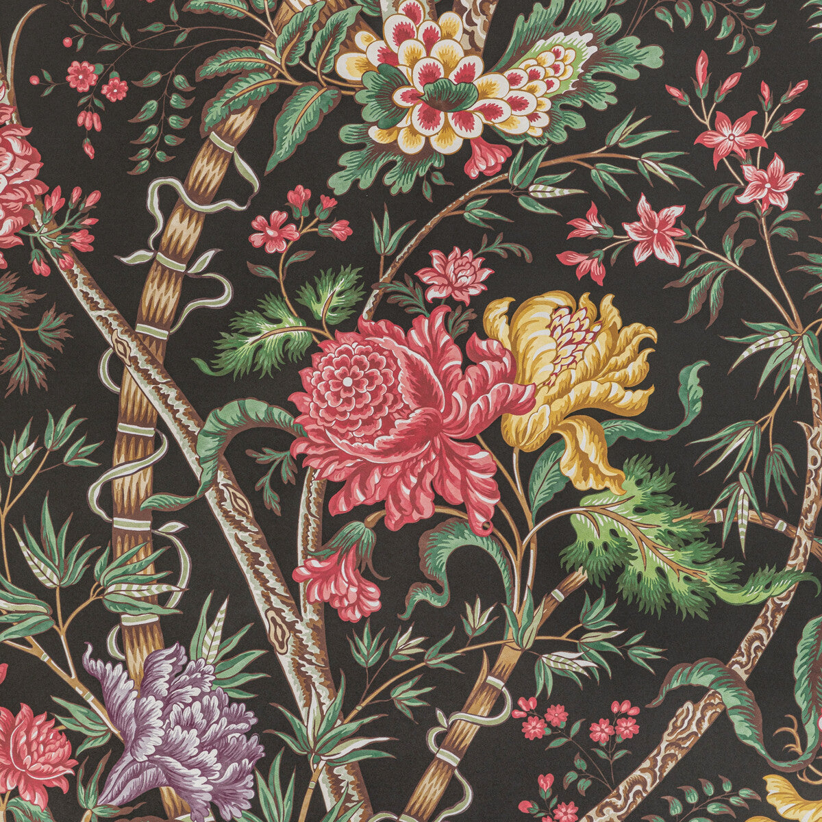 BRUNSCHWIG & FILS P8022100.819.0 LUBERON NOIR/MULTI Wallpaper - Eade's Wallpaper