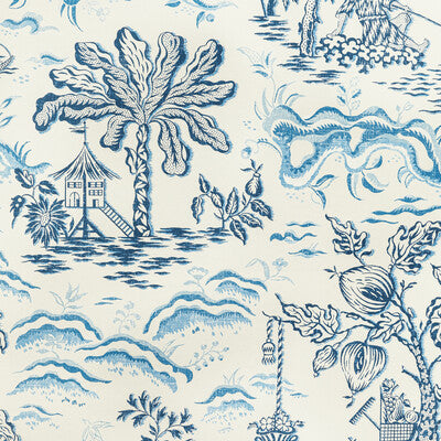 BRUNSCHWIG & FILS P8022101.55.0 VALENSOLE NAVY/SKY Wallpaper - Eade's Wallpaper
