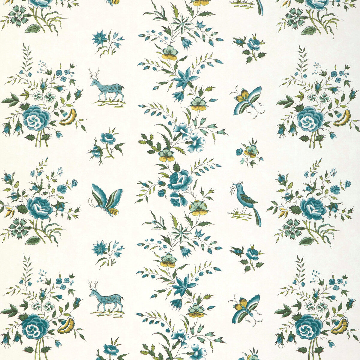 BRUNSCHWIG & FILS P8023103.194.0 AUREL AQUA/LEAF Wallpaper - Eade's Wallpaper