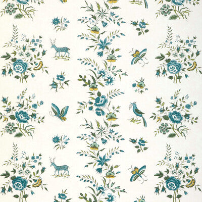 BRUNSCHWIG & FILS P8023103.194.0 AUREL AQUA/LEAF Wallpaper - Eade's Wallpaper