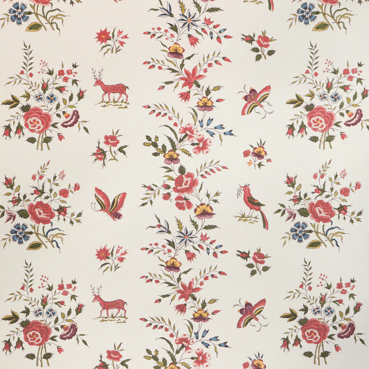 BRUNSCHWIG & FILS P8023103.319.0 AUREL RED/GREEN Wallpaper - Eade's Wallpaper