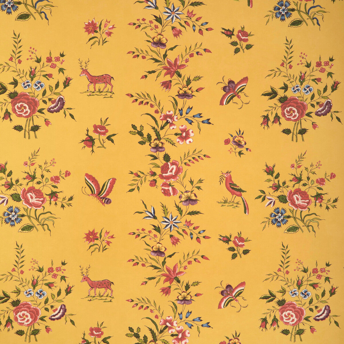 BRUNSCHWIG & FILS P8023103.940.0 AUREL GOLD/RED Wallpaper - Eade's Wallpaper