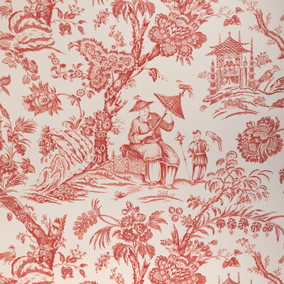 BRUNSCHWIG & FILS P8023106.19.0 MARCEL RED Wallpaper - Eade's Wallpaper