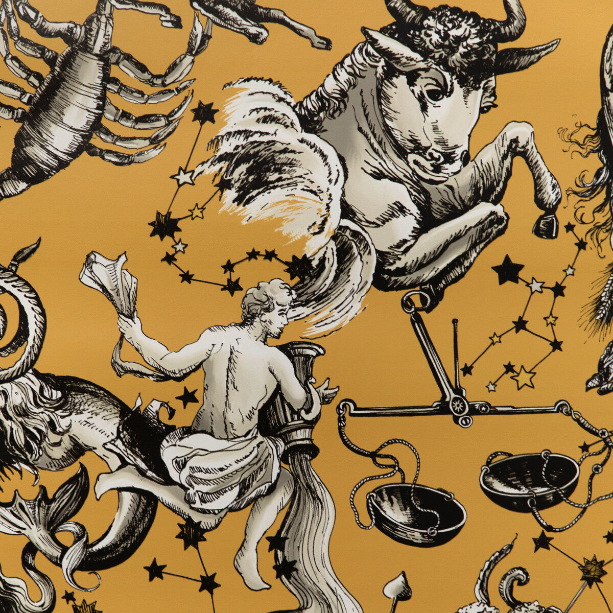 BRUNSCHWIG & FILS P8023110.4.0 COSMIQUE GOLD Wallpaper - Eade's Wallpaper