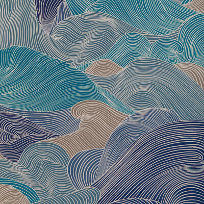 BRUNSCHWIG & FILS P8023111.355.0 TOURBILLON LAPIS Wallpaper - Eade's Wallpaper