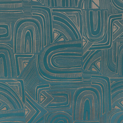 BRUNSCHWIG & FILS P8023113.13.0 TIMBRE TEAL Wallpaper - Eade's Wallpaper