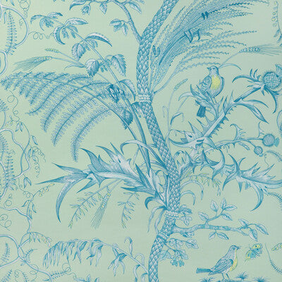 BRUNSCHWIG & FILS P8024101.335.0 BIRD AND THISTLE II MINT Wallpaper - Eade's Wallpaper