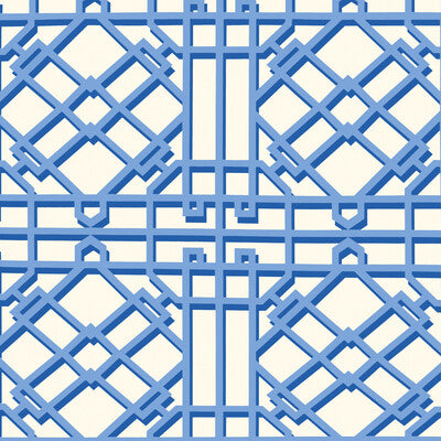 BRUNSCHWIG & FILS P8024109.5.0 PAVILION TRELLIS DELFT Wallpaper - Eade's Wallpaper