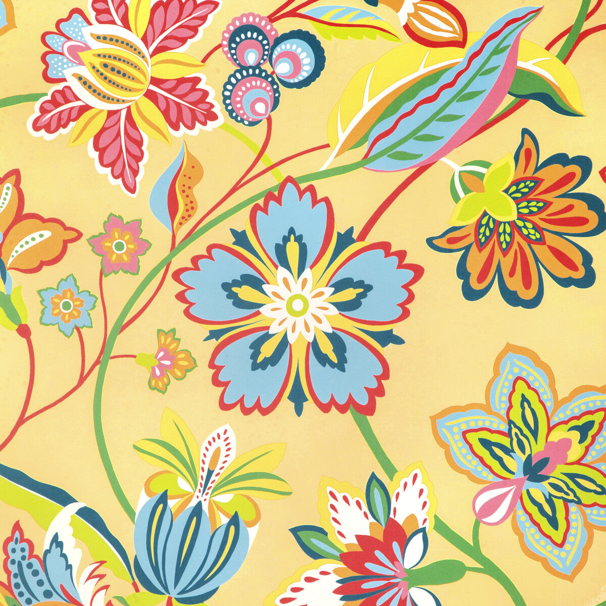 BRUNSCHWIG & FILS P8024110.417.0 BOTANIQUE SPRING Wallpaper - Eade's Wallpaper