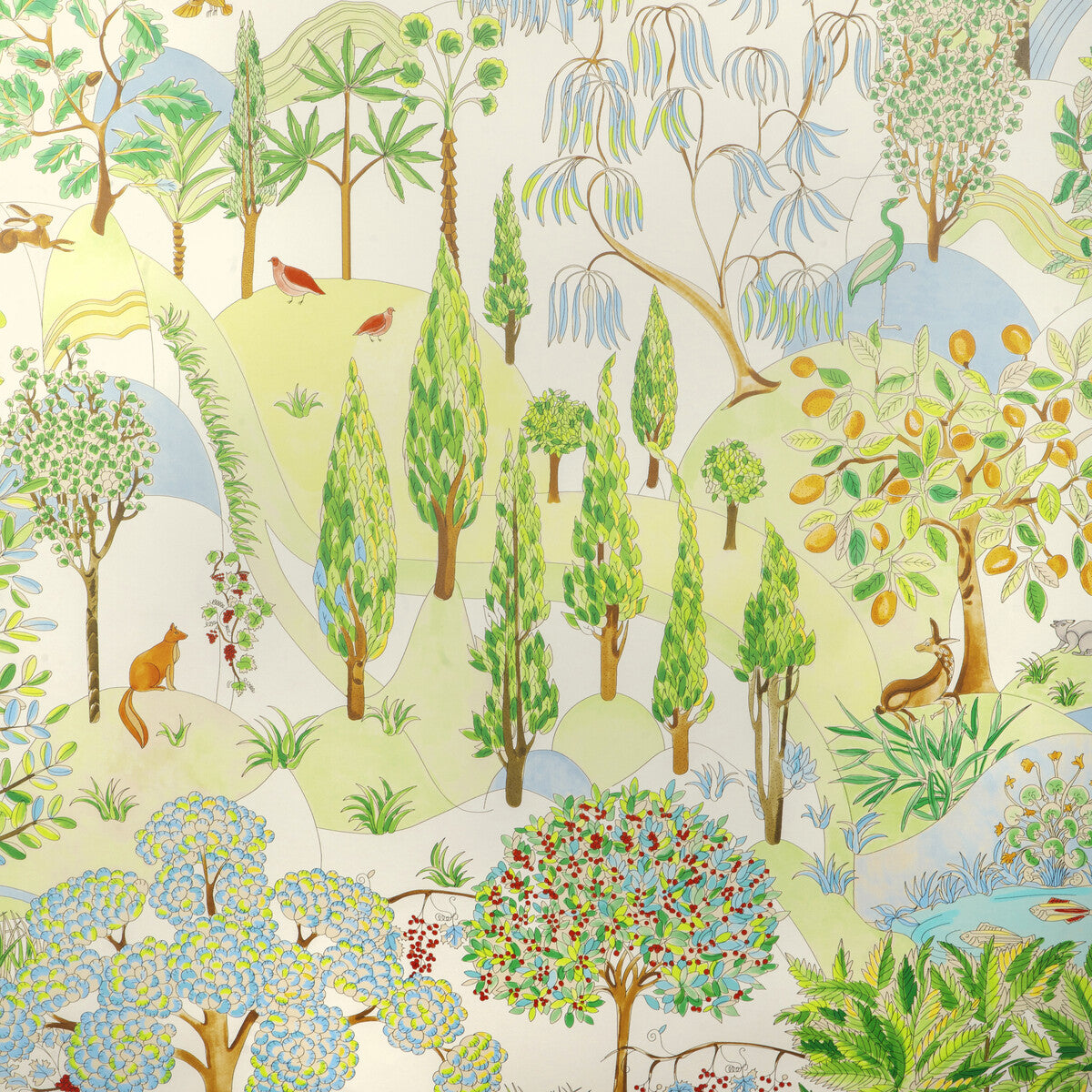 BRUNSCHWIG & FILS P8024111.315.0 FOLKLORE MEADOW Wallpaper - Eade's Wallpaper