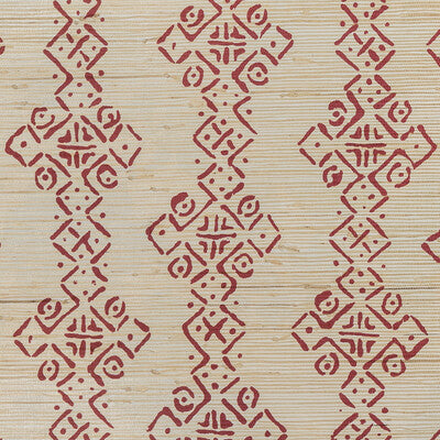 LEE JOFA PBFC-3529.717.0 MALI GRASSCLOTH RUBY Wallpaper - Eade's Wallpaper