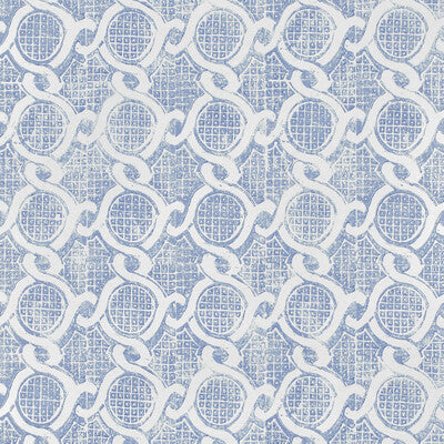 LEE JOFA PBFC-3533.15.0 CHAIN WALLPAPER BLUE Fabric - BLITHFIELD LEIGHTON