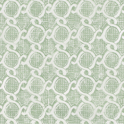 LEE JOFA PBFC-3533.31.0 CHAIN WALLPAPER GREEN Fabric - BLITHFIELD LEIGHTON