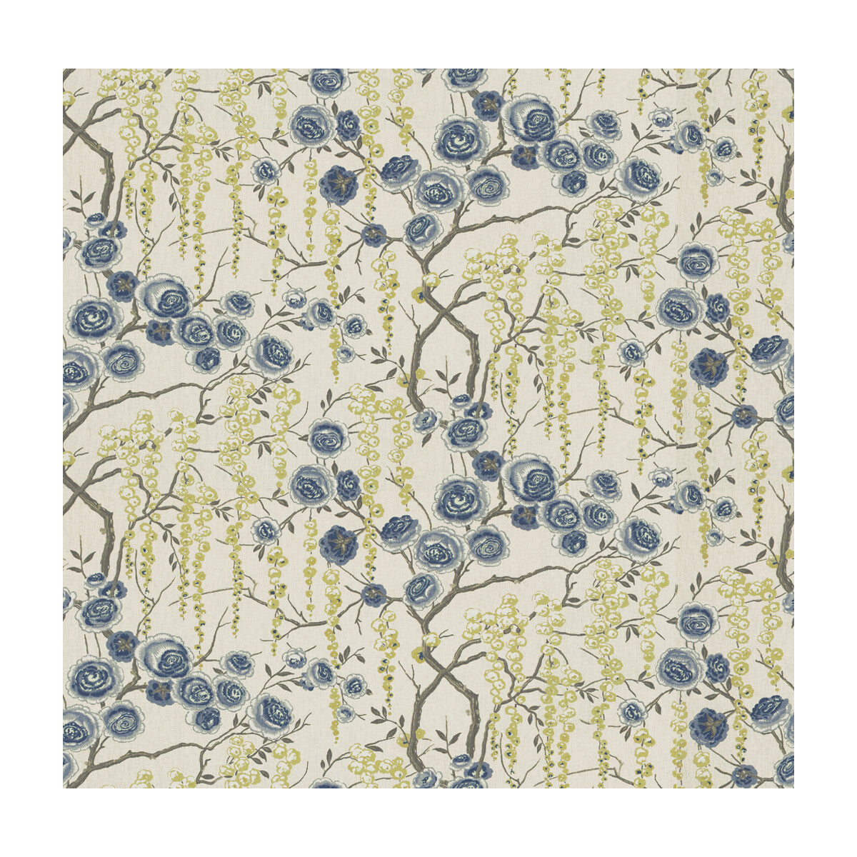 KRAVET BASICS PEONYTREE.523.0 PEONYTREE ULTRAMARINE Fabric - Eade's Wallpaper