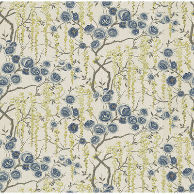 KRAVET BASICS PEONYTREE.523.0 PEONYTREE ULTRAMARINE Fabric - Eade's Wallpaper