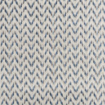 BAKER LIFESTYLE PF50426.2.0 CARNIVAL CHEVRON INDIGO Fabric - Eade's Wallpaper