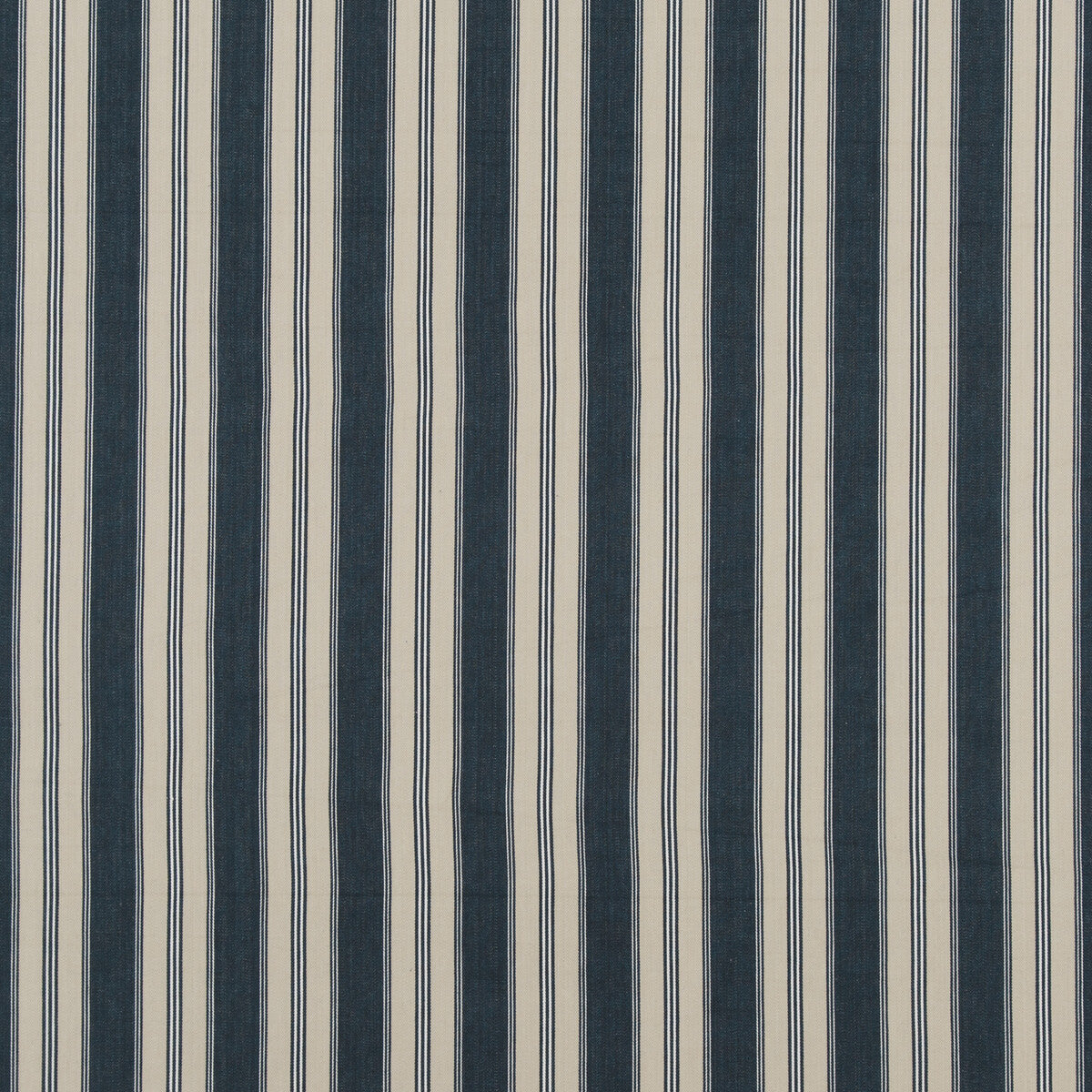 BAKER LIFESTYLE PF50430.2.0 TANGO TICKING INDIGO Fabric - Eade's Wallpaper
