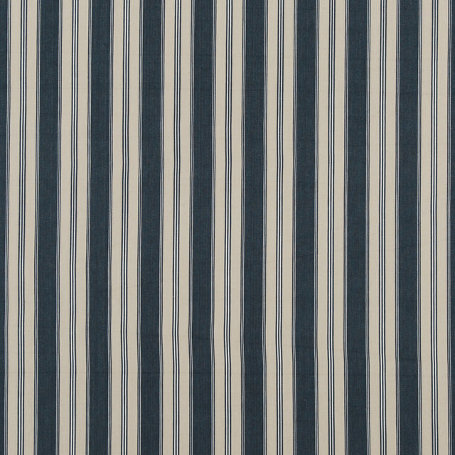 BAKER LIFESTYLE PF50430.2.0 TANGO TICKING INDIGO Fabric - Eade's Wallpaper
