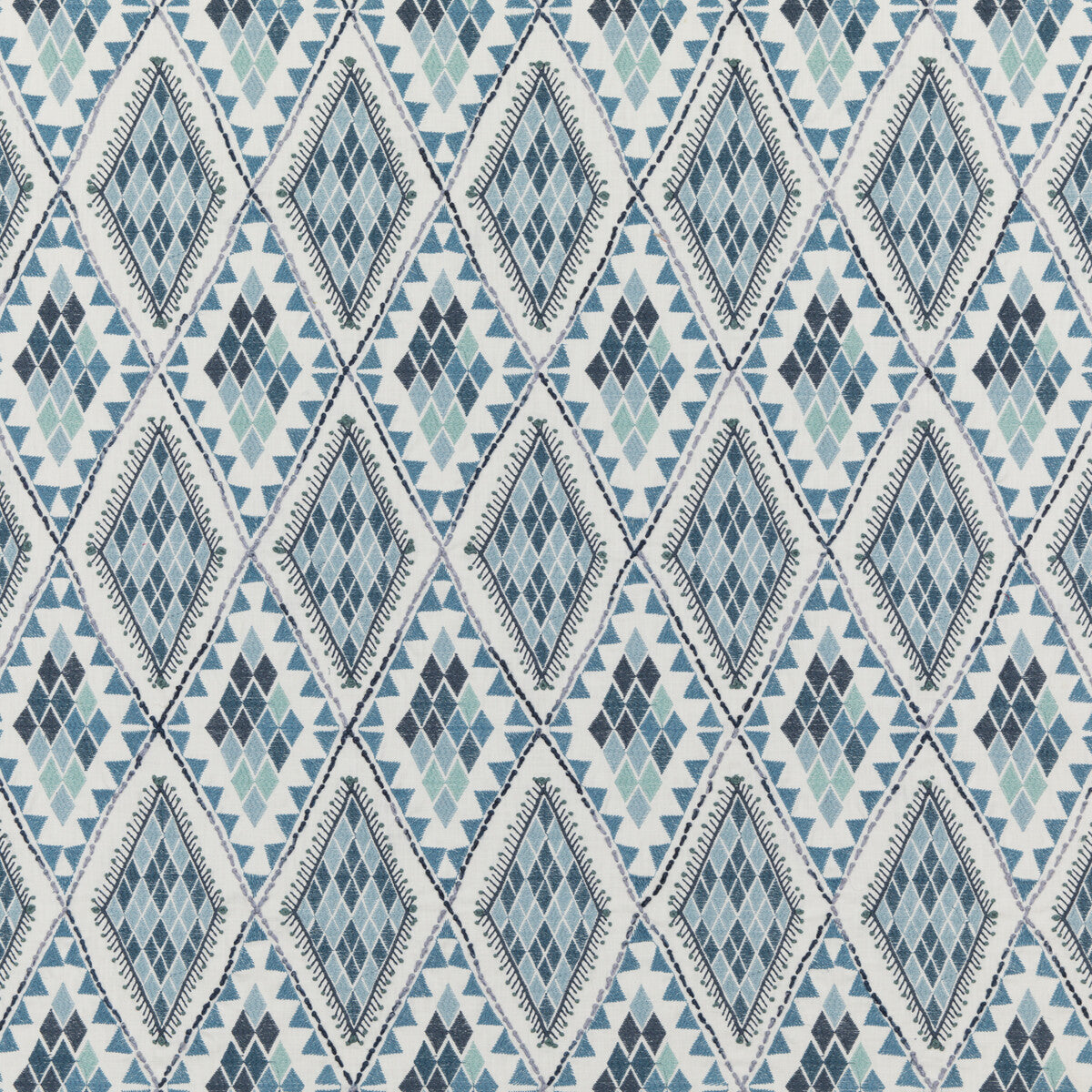 BAKER LIFESTYLE PF50443.1.0 CASTELO INDIGO Fabric - Eade's Wallpaper
