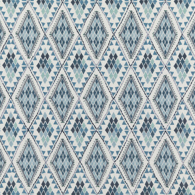 BAKER LIFESTYLE PF50443.1.0 CASTELO INDIGO Fabric - Eade's Wallpaper