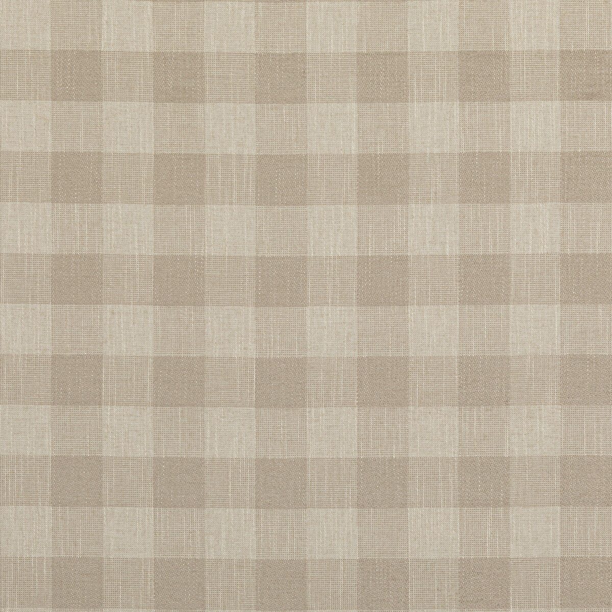 BAKER LIFESTYLE PF50490.140.0 BLOCK CHECK STONE Fabric - Eade's Wallpaper