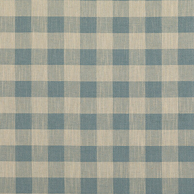BAKER LIFESTYLE PF50490.605.0 BLOCK CHECK SOFT BLUE Fabric - Eade's Wallpaper