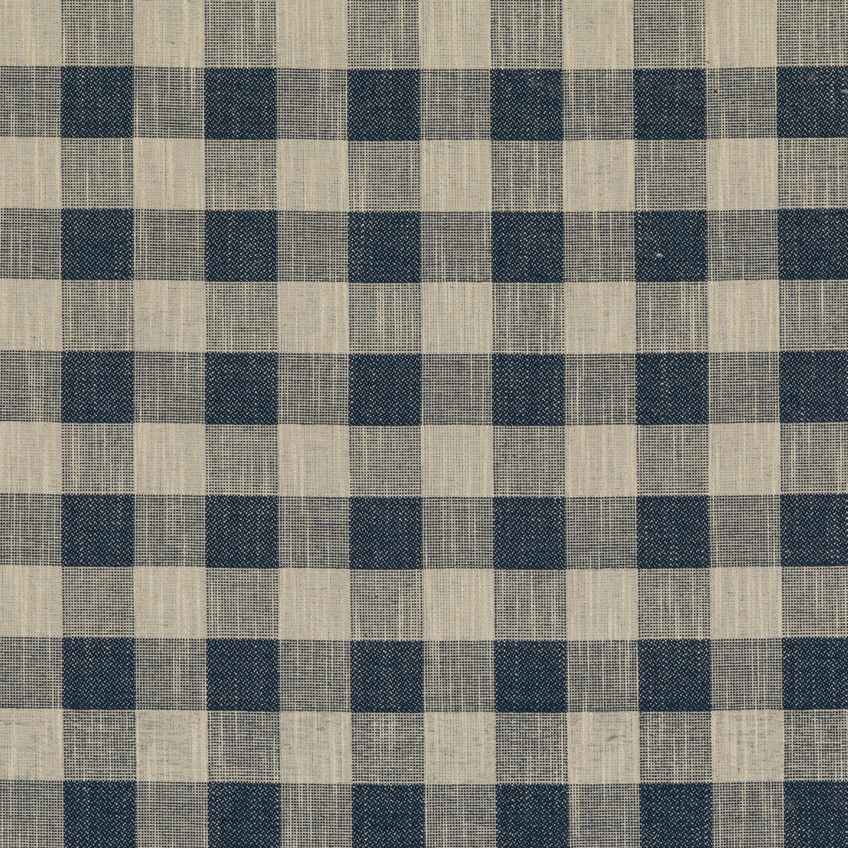 BAKER LIFESTYLE PF50490.680.0 BLOCK CHECK INDIGO Fabric - Eade's Wallpaper