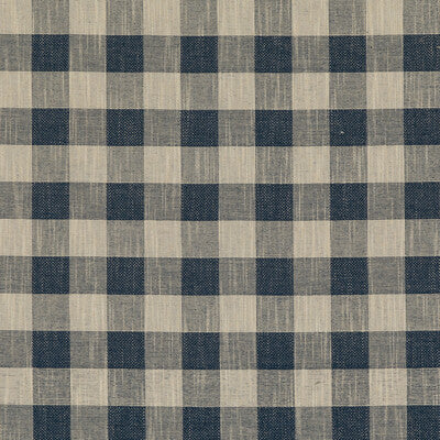 BAKER LIFESTYLE PF50490.680.0 BLOCK CHECK INDIGO Fabric - Eade's Wallpaper