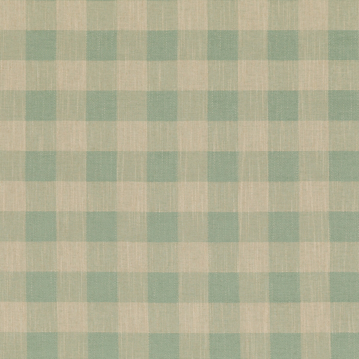 BAKER LIFESTYLE PF50490.715.0 BLOCK CHECK SOFT AQUA Fabric - Eade's Wallpaper