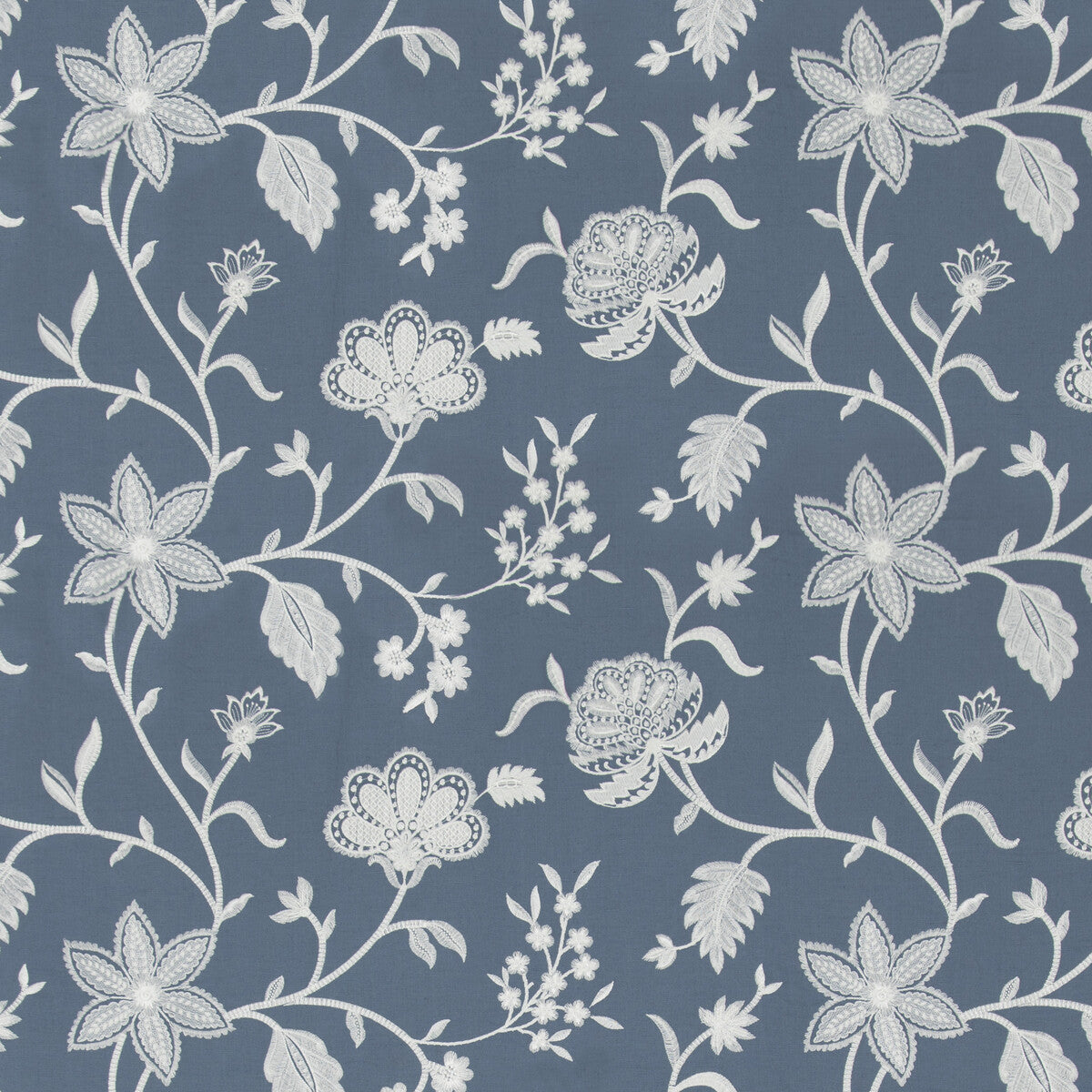 BAKER LIFESTYLE PF50504.660.0 PETHERTON BLUE Fabric - Eade's Wallpaper