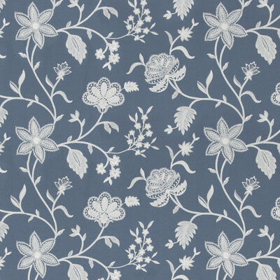 BAKER LIFESTYLE PF50504.660.0 PETHERTON BLUE Fabric - Eade's Wallpaper