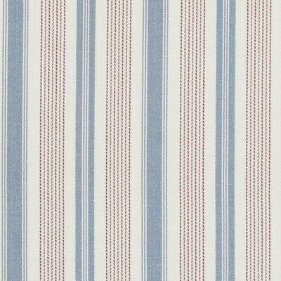 BAKER LIFESTYLE PF50507.4.0 PURBECK STRIPE RED/BLUE Fabric - Eade's Wallpaper