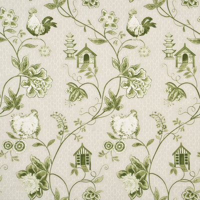BAKER LIFESTYLE PP50341.4.0 BANTAM TOILE GREEN Fabric - Eade's Wallpaper
