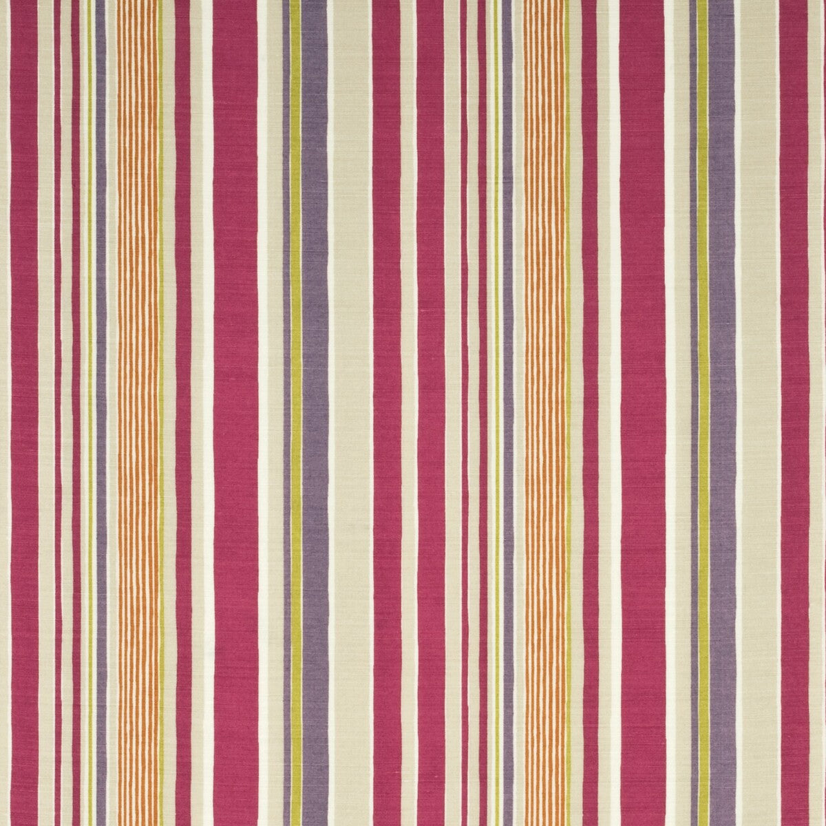 BAKER LIFESTYLE PP50360.3.0 MALLOW STRIPE SIENNA/FUCHSIA/STONE Fabric - Eade's Wallpaper