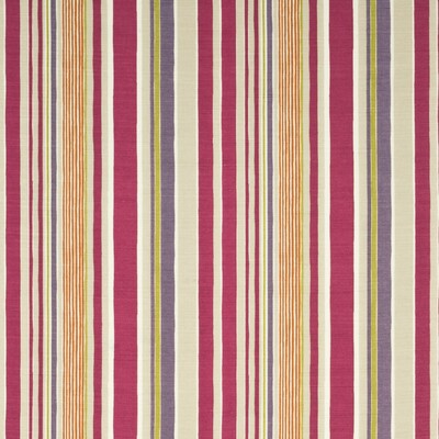 BAKER LIFESTYLE PP50360.3.0 MALLOW STRIPE SIENNA/FUCHSIA/STONE Fabric - Eade's Wallpaper
