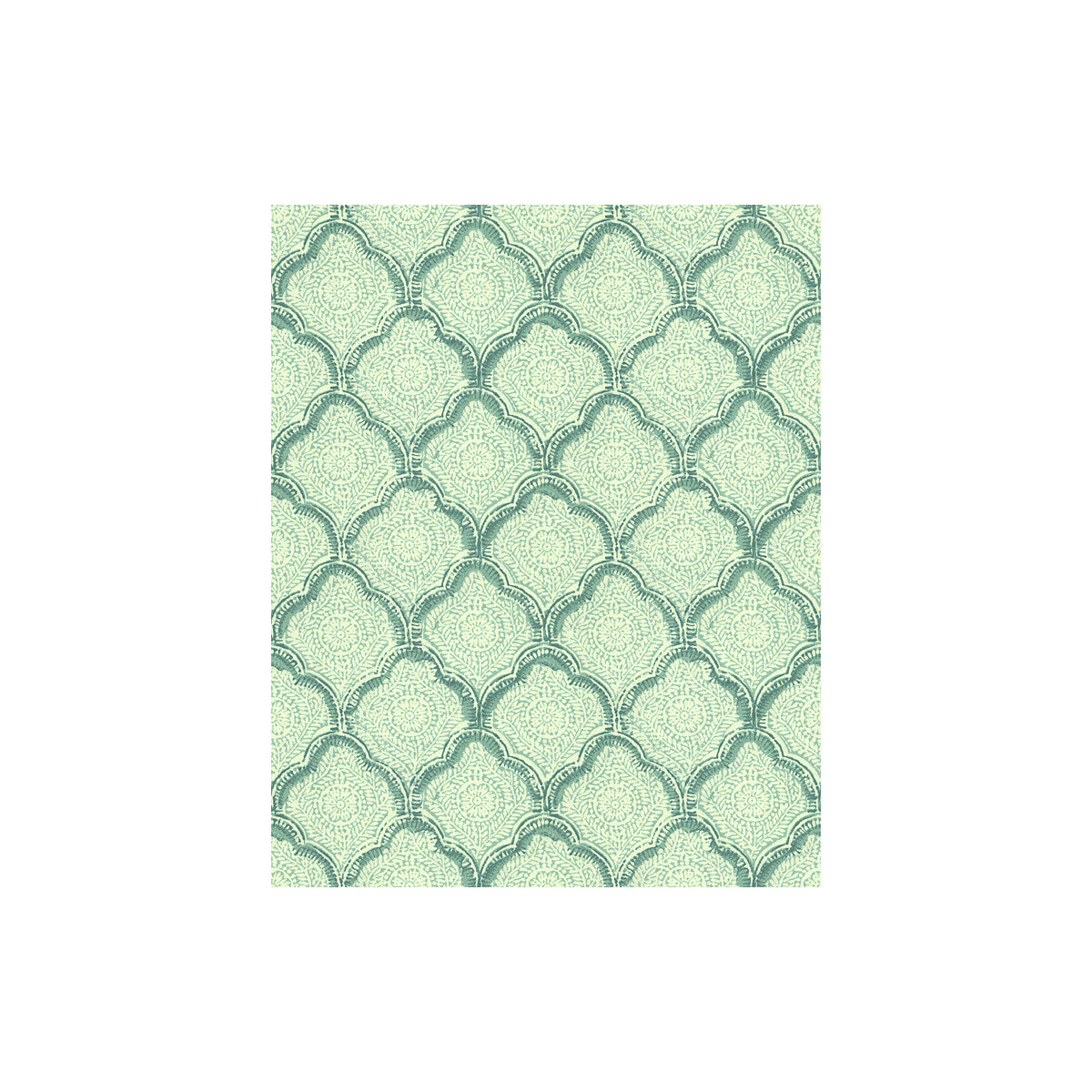 BAKER LIFESTYLE PP50376.3.0 KASHMIRA AQUA Fabric - Eade's Wallpaper