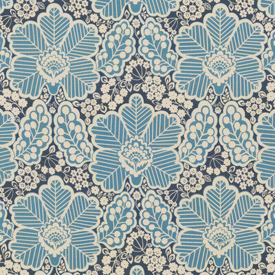 BAKER LIFESTYLE PP50479.1.0 ARBOUR INDIGO Fabric - Eade's Wallpaper