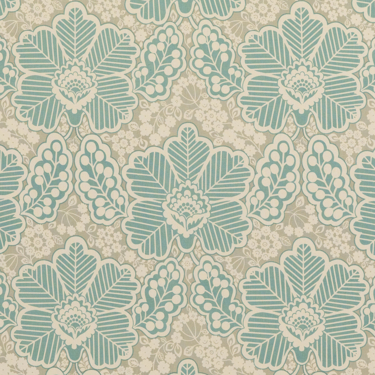 BAKER LIFESTYLE PP50479.3.0 ARBOUR AQUA Fabric - Eade's Wallpaper