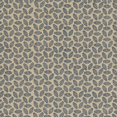 BAKER LIFESTYLE PP50482.1.0 BUMBLE BEE INDIGO Fabric - Eade's Wallpaper