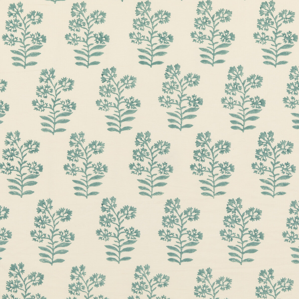 BAKER LIFESTYLE PP50483.3.0 WILD FLOWER AQUA Fabric - Eade's Wallpaper