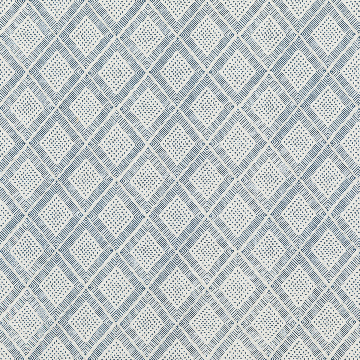 BAKER LIFESTYLE PP50484.1.0 BLOCK TRELLIS INDIGO Fabric - Eade's Wallpaper