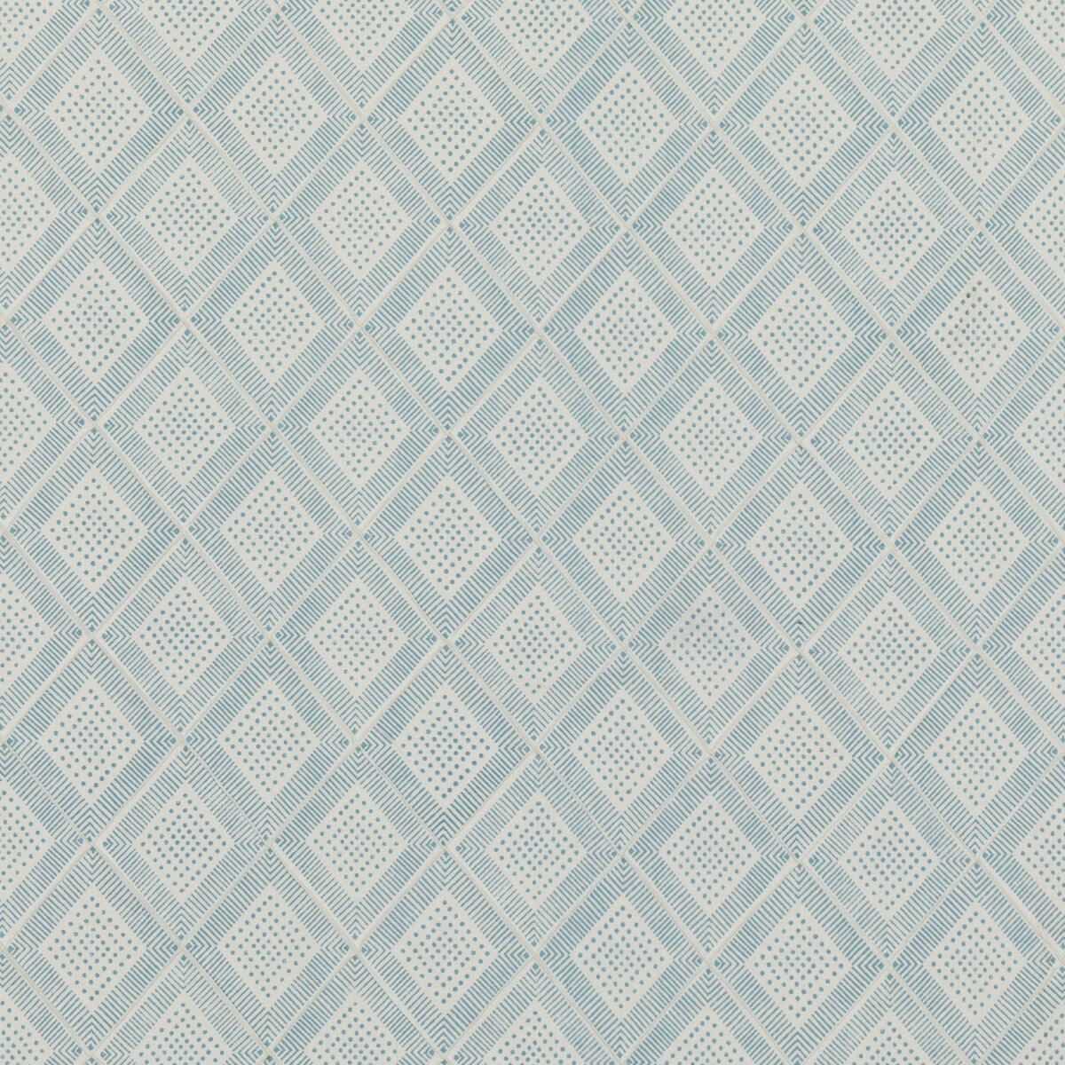BAKER LIFESTYLE PP50484.3.0 BLOCK TRELLIS AQUA Fabric - Eade's Wallpaper