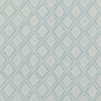 BAKER LIFESTYLE PP50484.3.0 BLOCK TRELLIS AQUA Fabric - Eade's Wallpaper