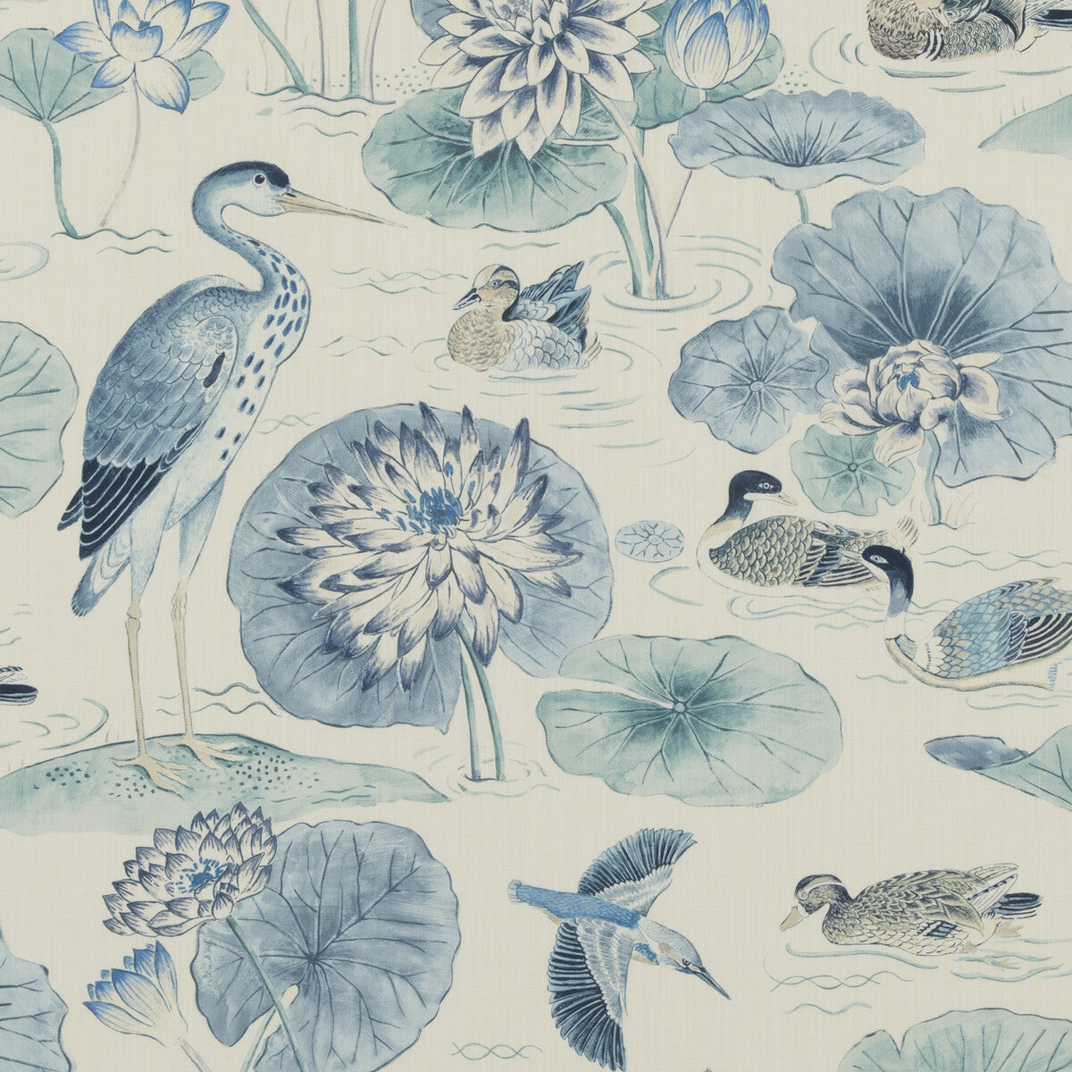 BAKER LIFESTYLE PP50499.1.0 ELLINGHAM BLUE Fabric - Eade's Wallpaper